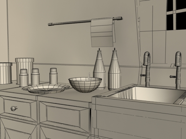 Creation of Alone Kitchen with utensils...: Step 5